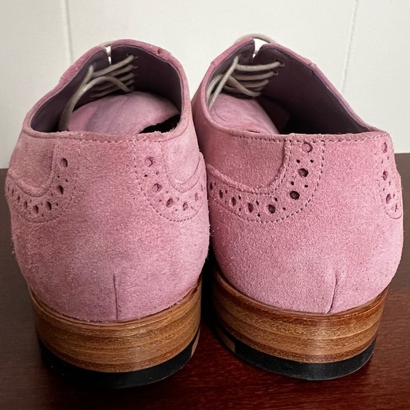 NWOT Barker Freya - Pink Suede Women Oxford  Brogue Shoe - Picture 5 of 15